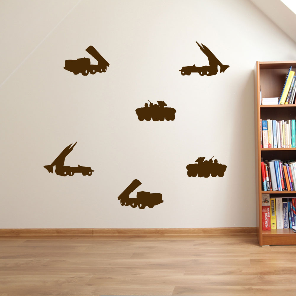 Army Rocket Launcher Tank Wall Window Stickers Decals Kids Fun Vinyl Decor A172