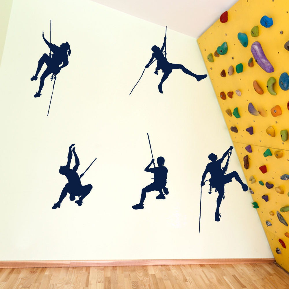 5 Climbers Set Wall Window Stickers Decals Fun Kids Decor Colourful Vinyl A124