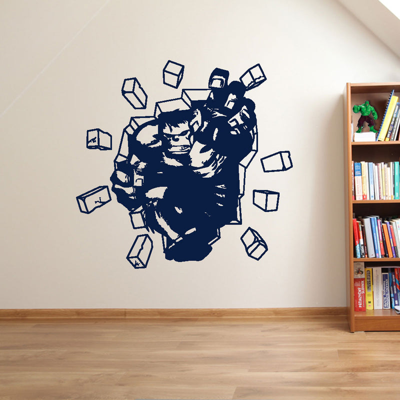 Hulk Smashing Wall Stickers Decals Kids Decor Window Fun Colourful Vinyl A152