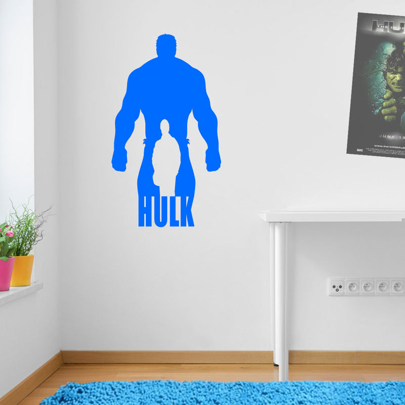 Huge Hulk And Man Wall Stickers Decal Kids Decor Window Fun Vinyl Colourful A158