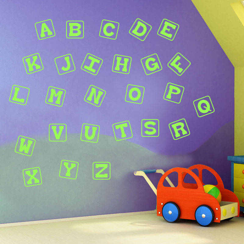 Alphabet Letters A to Z Wall Stickers Decal Nursery School Children Kids A131