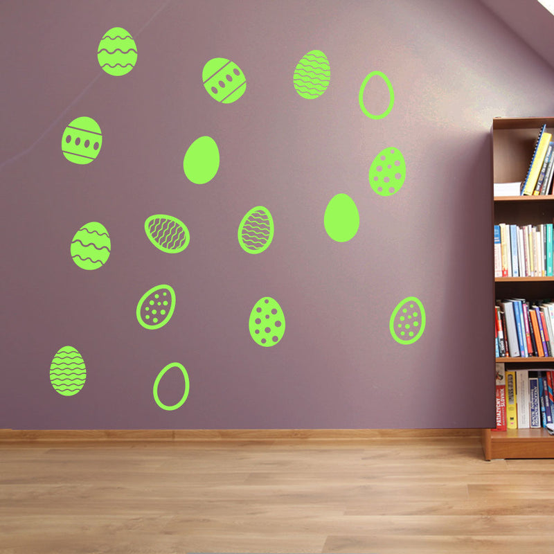 Easter Eggs Set of 16 Wall Stickers Decals Kids Decor Window Fun Colourful A146