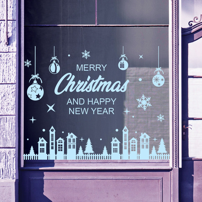 Christmas Shop Window Stickers Decals Display Xmas Wall Stickers Festive B61