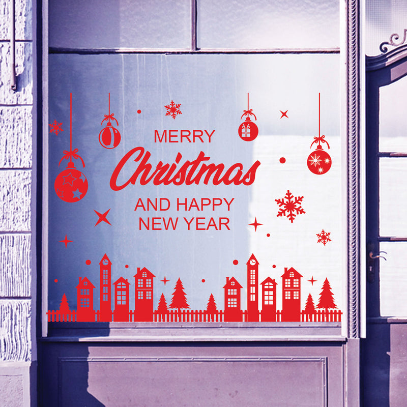 Christmas Shop Window Stickers Decals Display Xmas Wall Stickers Festive B61