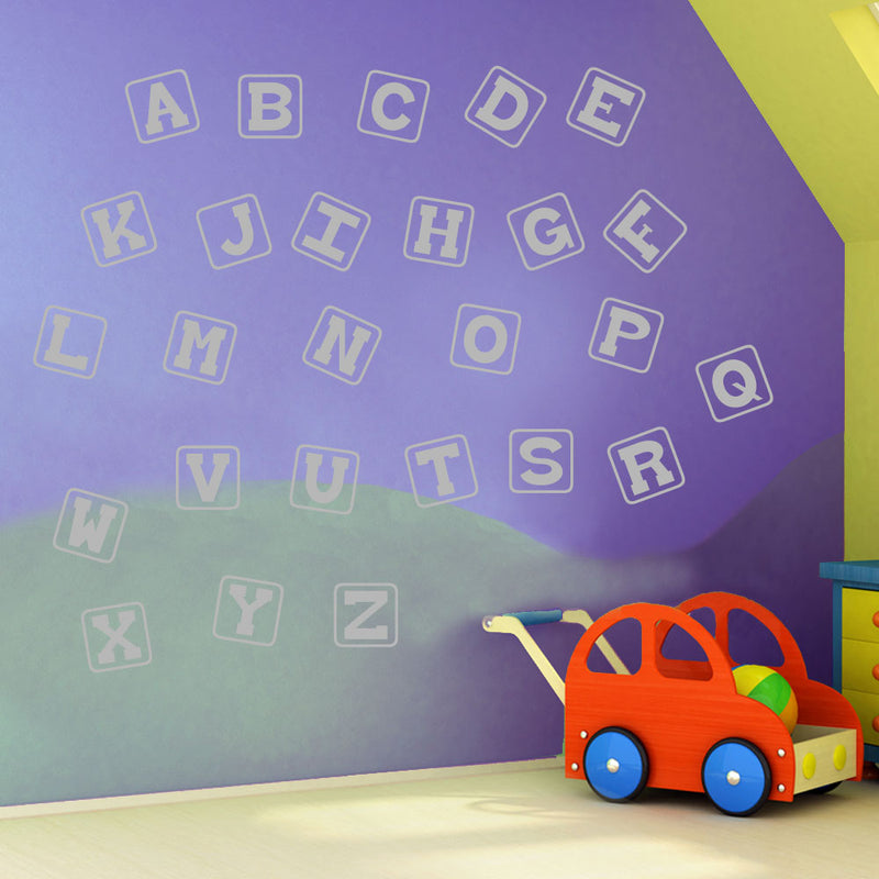 Alphabet Letters A to Z Wall Stickers Decal Nursery School Children Kids A131
