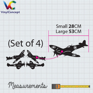 Army Wall Stickers Spitfire Aircraft Airplane A24