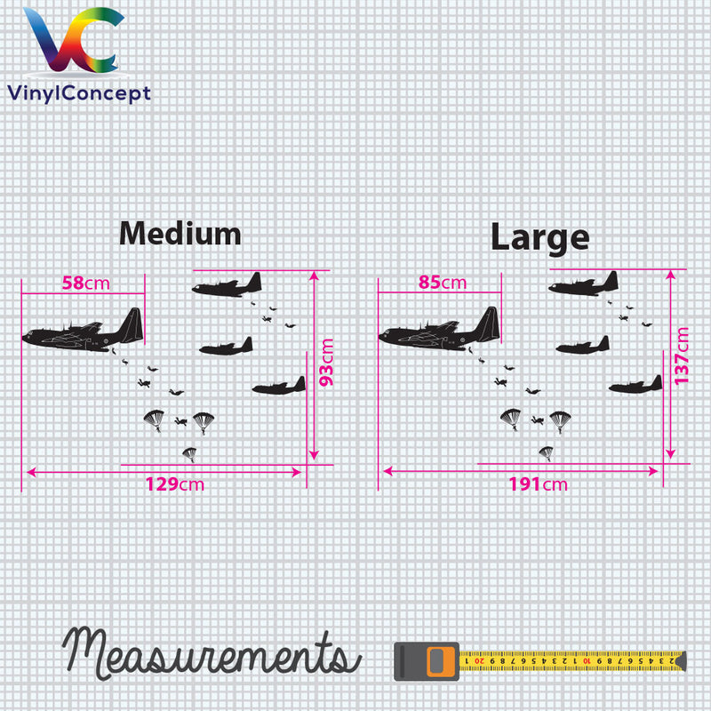 Military Air Assault Wall Stickers A17