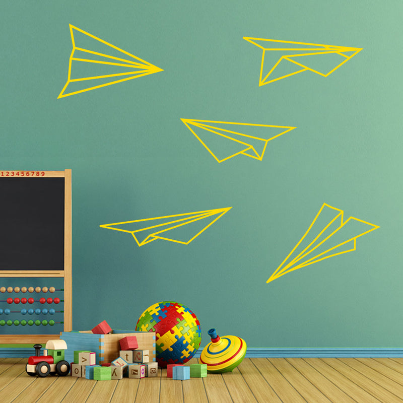 Paper Planes Origami Wall Sticker Set Decals Kids Decor Window Fun Vinyl A167