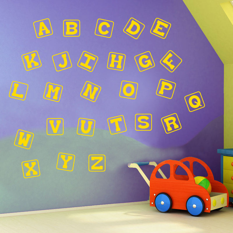 Alphabet Letters A to Z Wall Stickers Decal Nursery School Children Kids A131