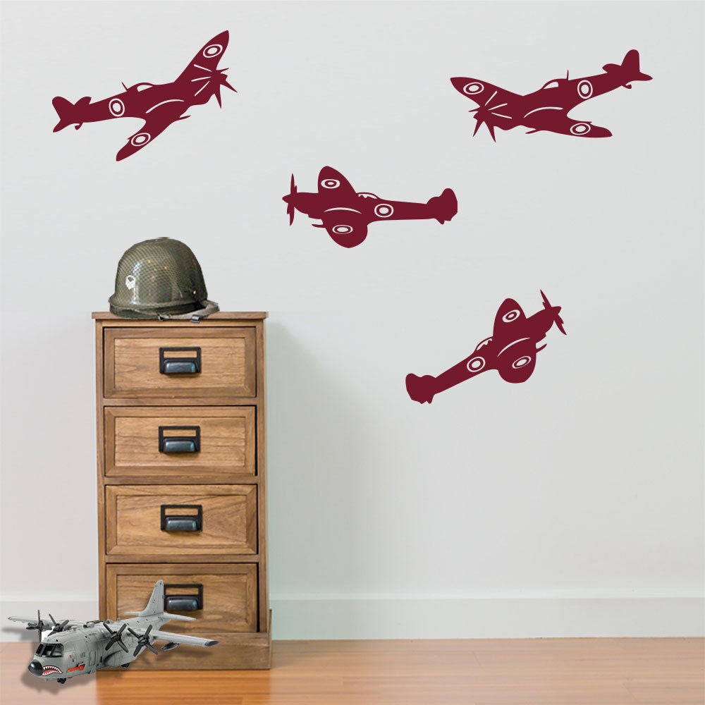 Army Wall Stickers Spitfire Aircraft Airplane A24