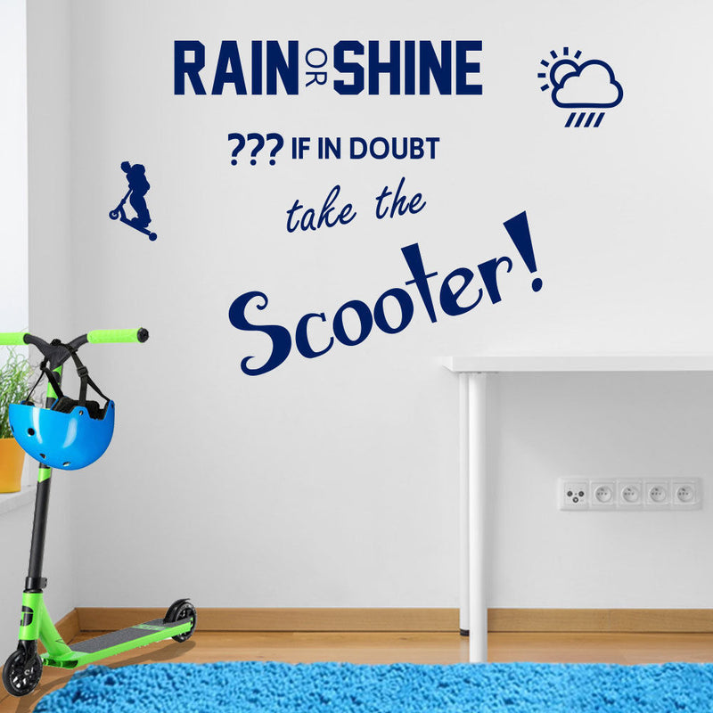 Rain or Shine Scoot Wall Sticker A106