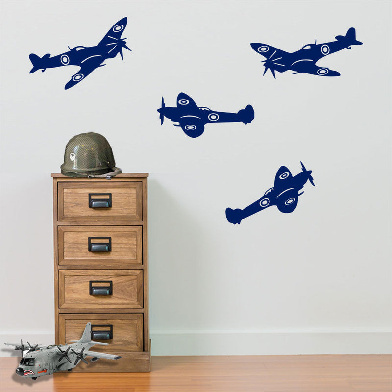 Army Wall Stickers Spitfire Aircraft Airplane A24