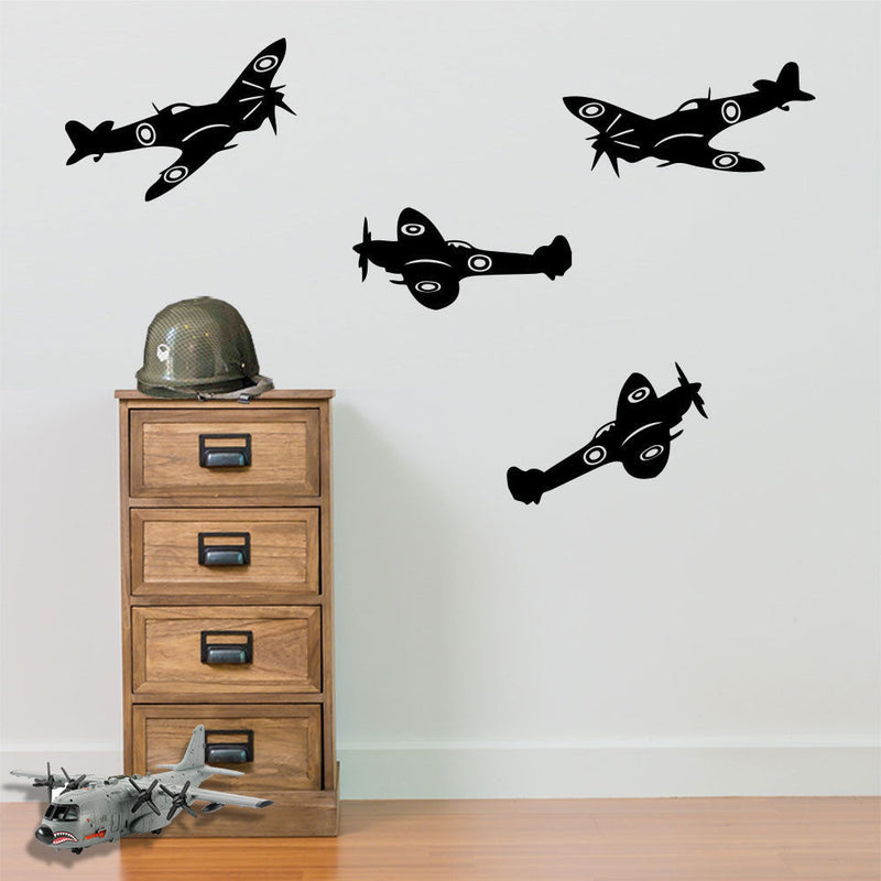 Army Wall Stickers Spitfire Aircraft Airplane A24