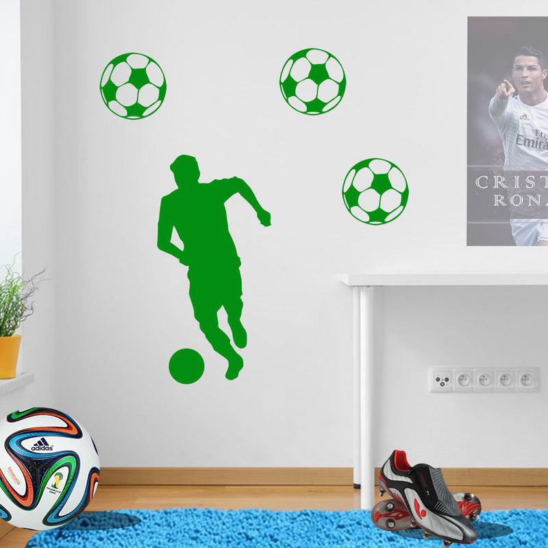 Running Football Wall Sticker A74