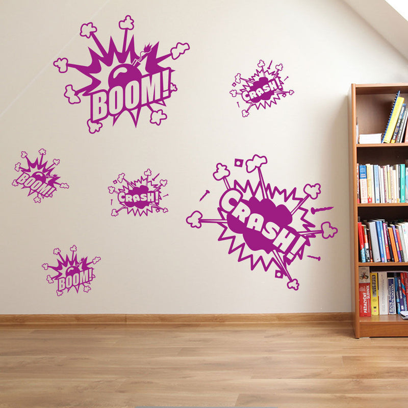 Bang Crash Bomb Explosion Stickers A21