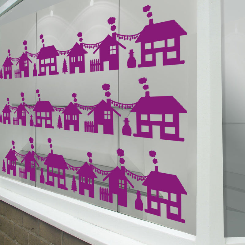 Christmas Xmas Snow Scene Display Shop Window Decorations Decals Stickers A285