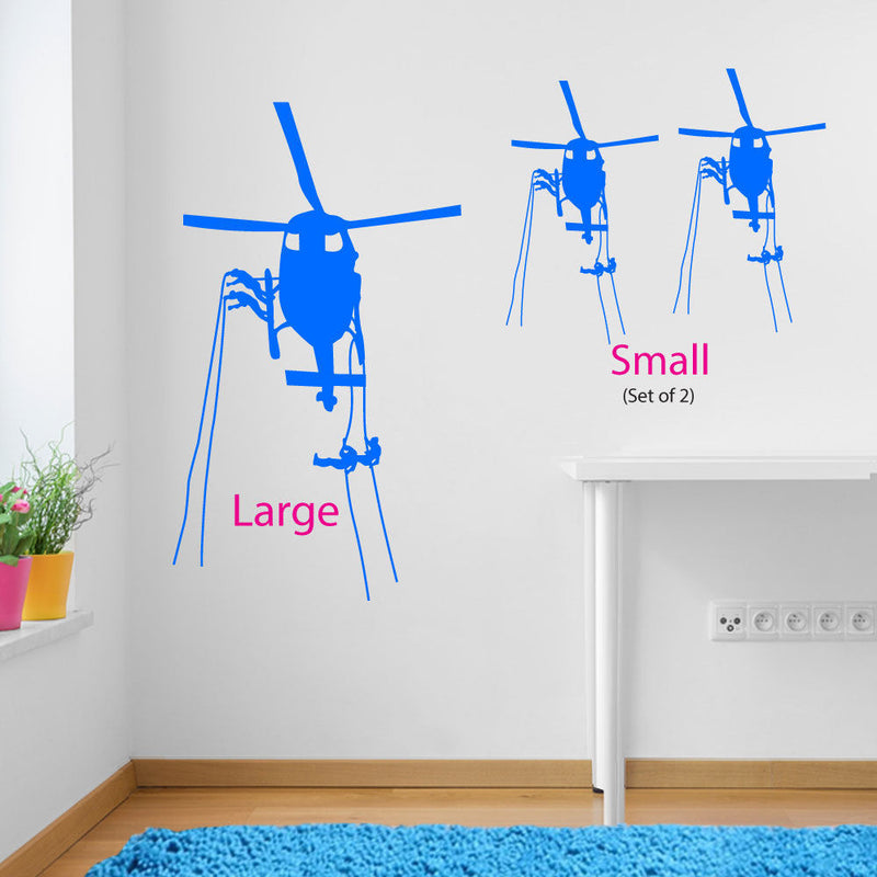 Helicopter Action Wall Sticker A100