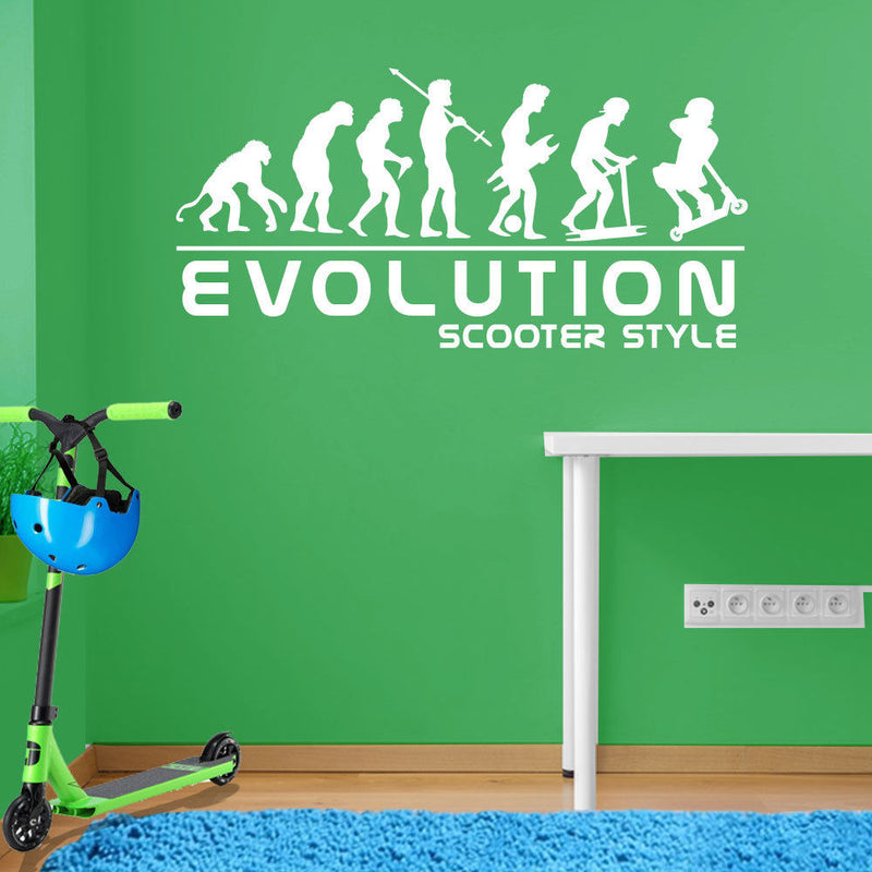 Scooter Evolution Wall Sticker A104