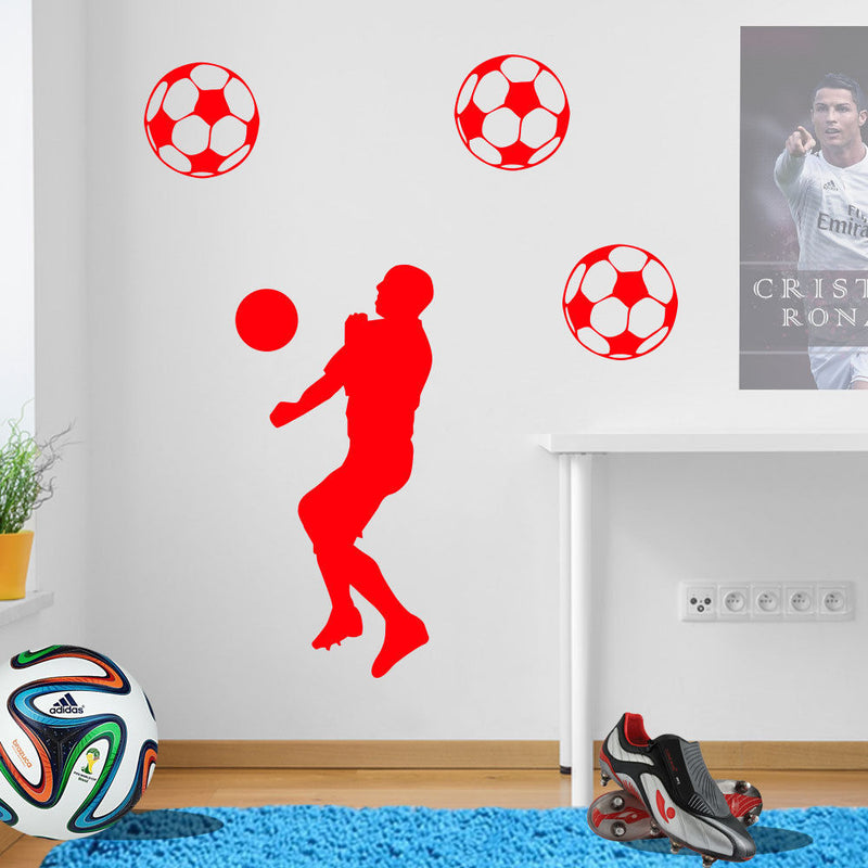 Football Player Wall Transfer A77