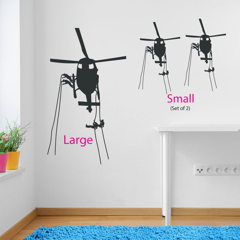Helicopter Action Wall Sticker A100