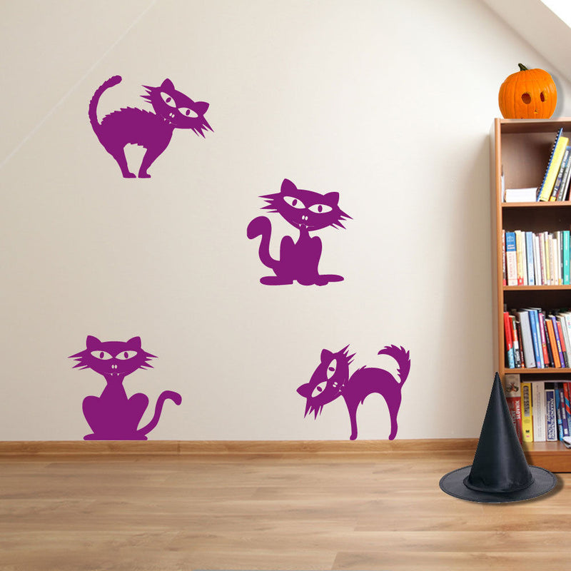 Halloween Spooky Cats Party Creepy Decoration Window Stickers Decorations A111