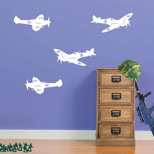 Army Wall Stickers Spitfire Aircraft Airplane A24