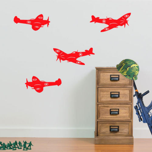 Army Wall Stickers Spitfire Aircraft Airplane A24