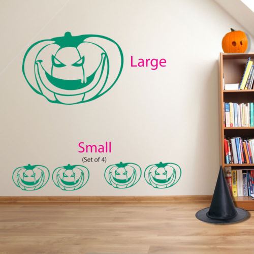 Halloween Pumpkins Spooky Party Creepy Window and Wall Stickers Decorations A116