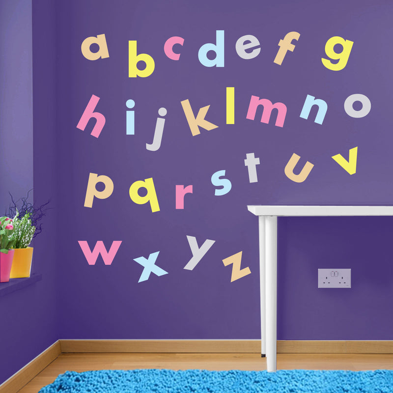 Nursery Kids Children Alphabet Letters A to Z Writing Wall Stickers Decal Kid A7A