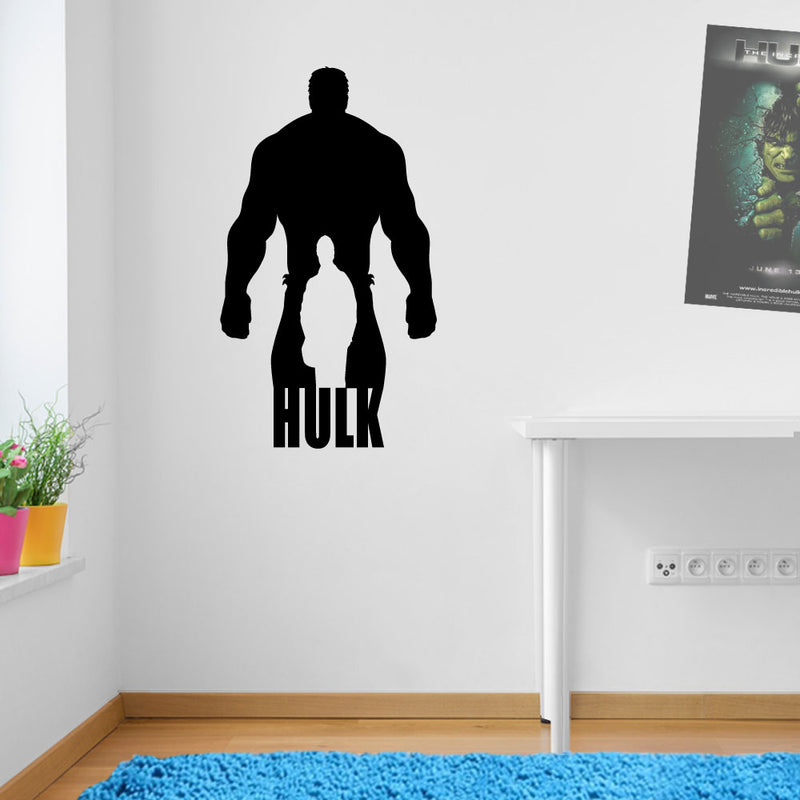 Huge Hulk And Man Wall Stickers Decal Kids Decor Window Fun Vinyl Colourful A158