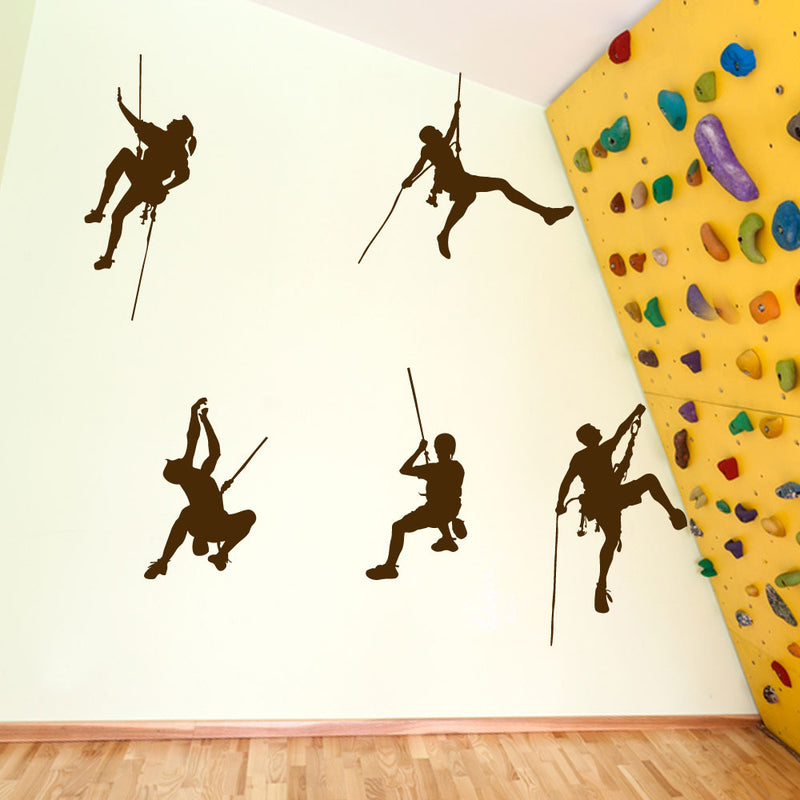 5 Climbers Set Wall Window Stickers Decals Fun Kids Decor Colourful Vinyl A124