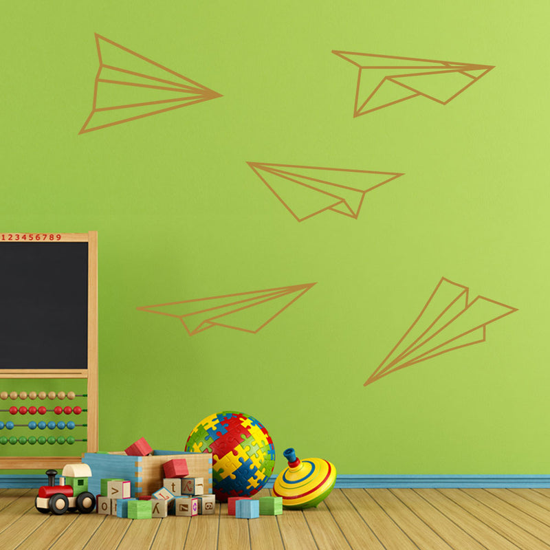 Paper Planes Origami Wall Sticker Set Decals Kids Decor Window Fun Vinyl A167