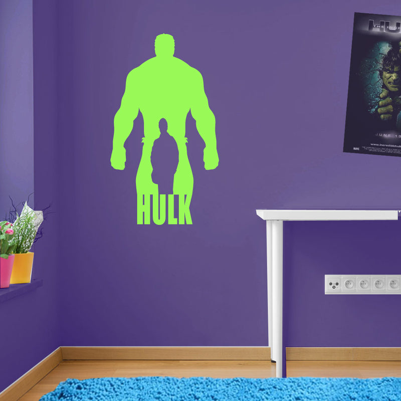 Huge Hulk And Man Wall Stickers Decal Kids Decor Window Fun Vinyl Colourful A158