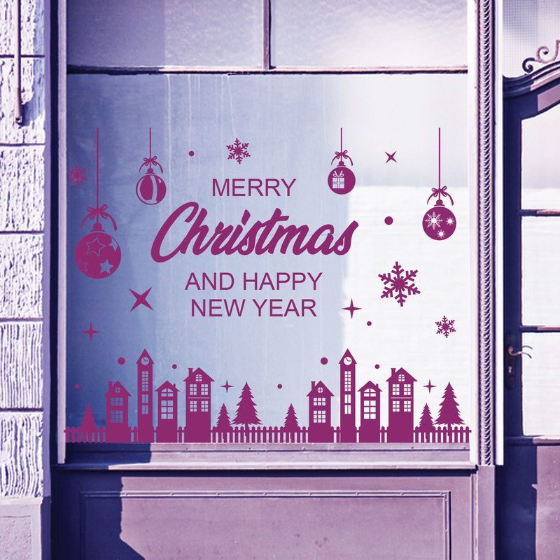 Christmas Shop Window Stickers Decals Display Xmas Wall Stickers Festive B61
