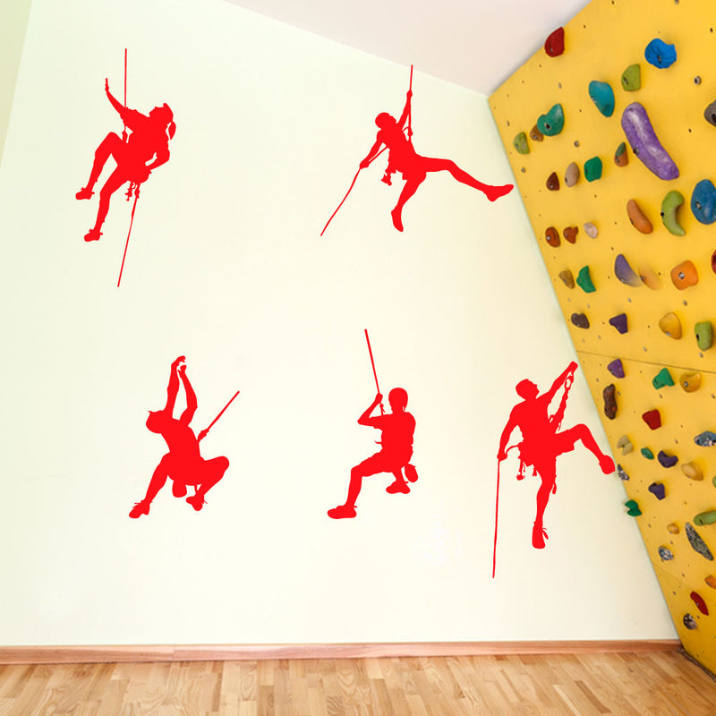 5 Climbers Set Wall Window Stickers Decals Fun Kids Decor Colourful Vinyl A124