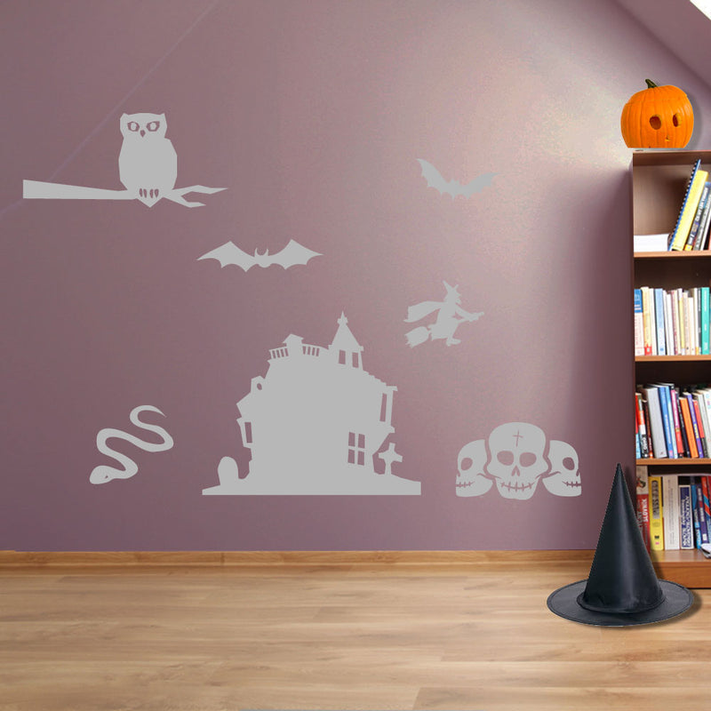 Halloween Spooky Creepy Party Decoration Set Window Stickers Decorations A123