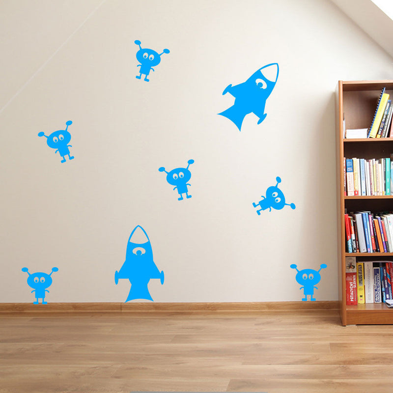 Rockets and Aliens Wall Stickers A31