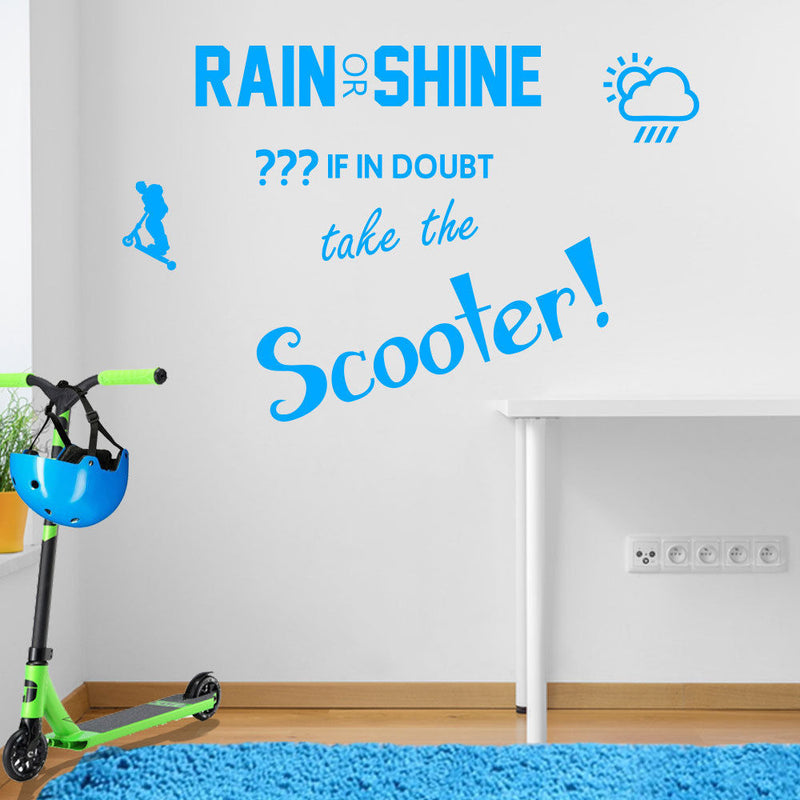 Rain or Shine Scoot Wall Sticker A106