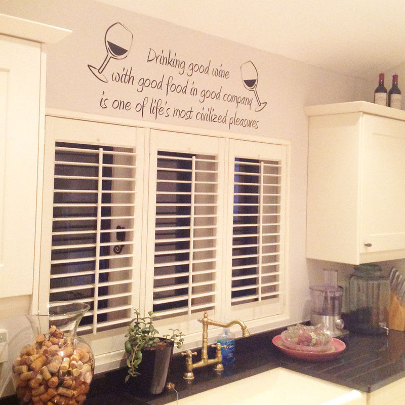 Good Wine And Good Company Wall Sticker A94