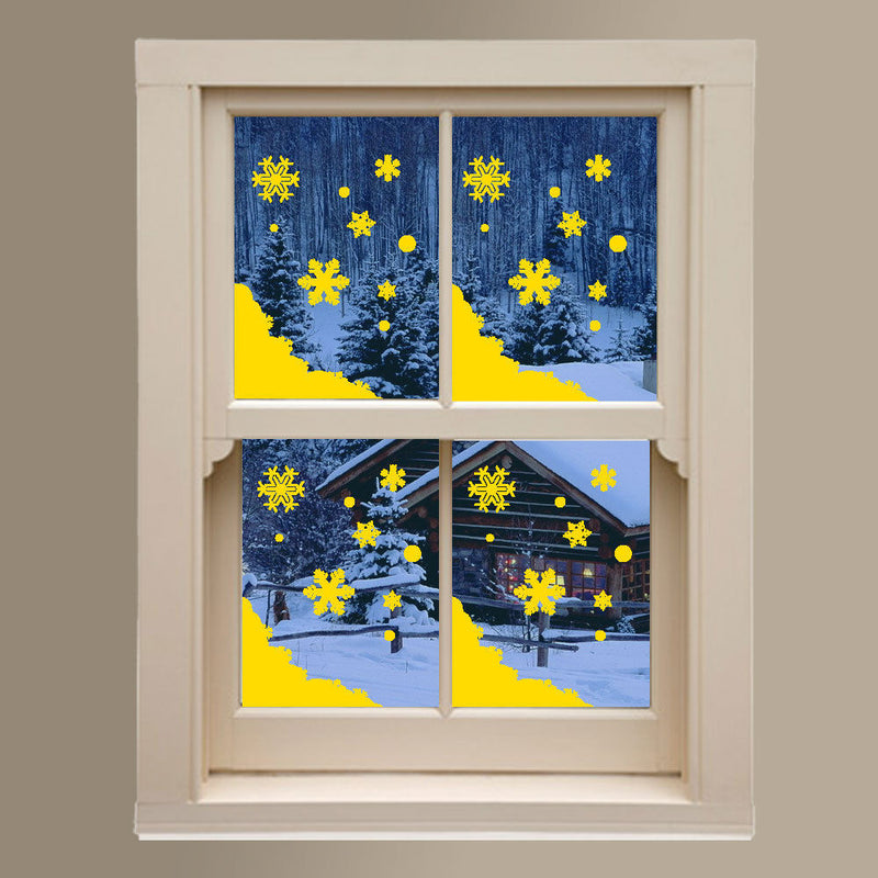Christmas Xmas Display Shop Window New Snow Flakes Snowy Decals Stickers A290