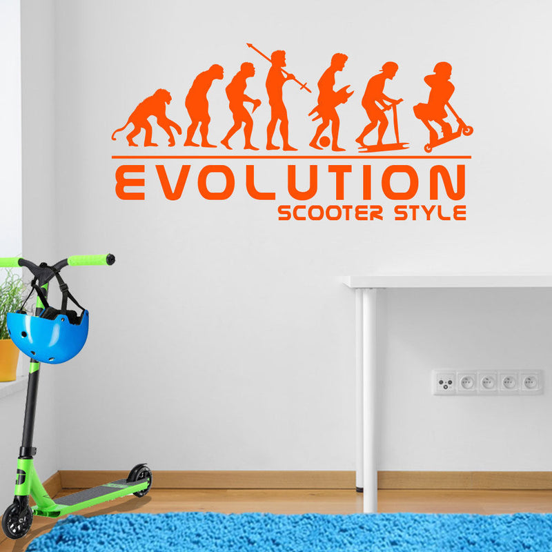 Scooter Evolution Wall Sticker A104