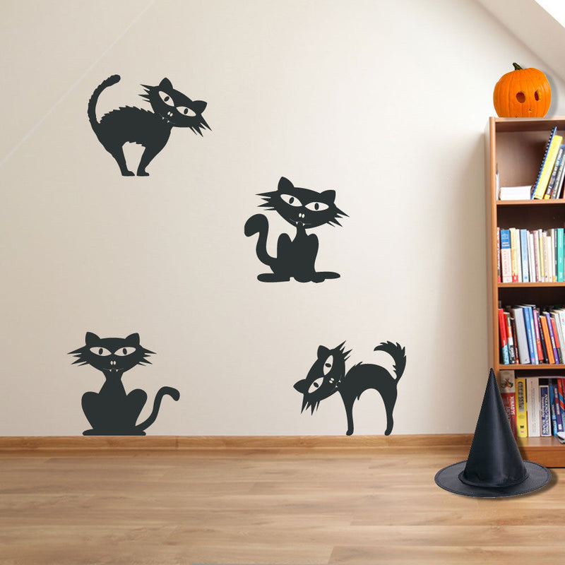 Halloween Spooky Cats Party Creepy Decoration Window Stickers Decorations A111