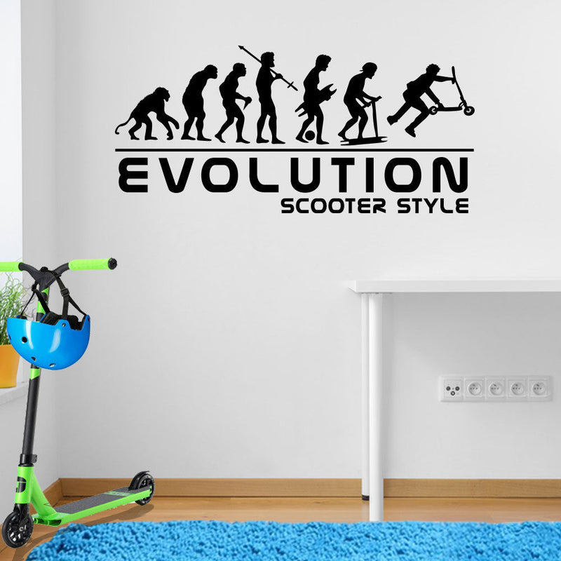 Scooter Evolution Wall Sticker A105
