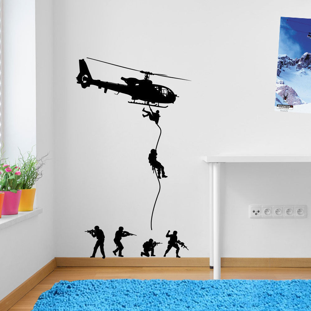 Military Helicopters Soldiers A40