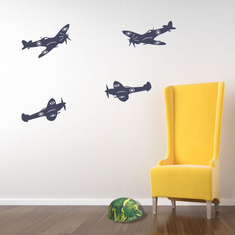 Army Wall Stickers Spitfire Aircraft Airplane A24