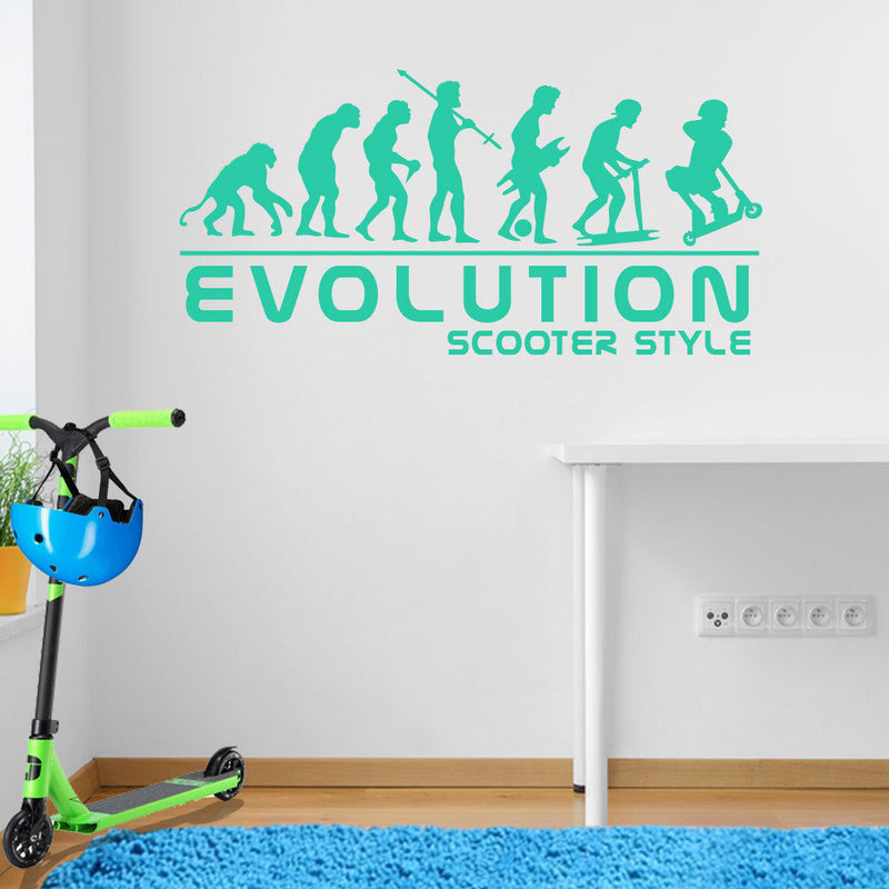 Scooter Evolution Wall Sticker A104