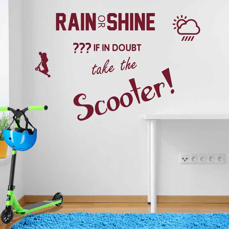 Rain or Shine Scoot Wall Sticker A106
