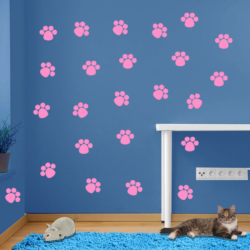 Stickers Cat Prints Paw Feet Children’s Nursery Vinyl Art Decal Decor New B4
