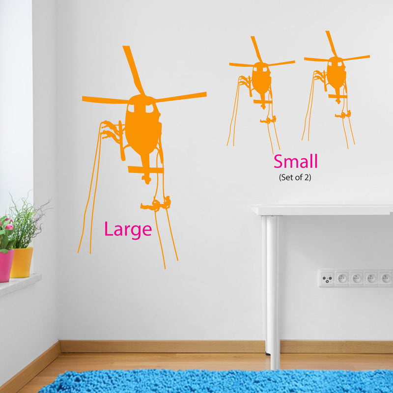 Helicopter Action Wall Sticker A100