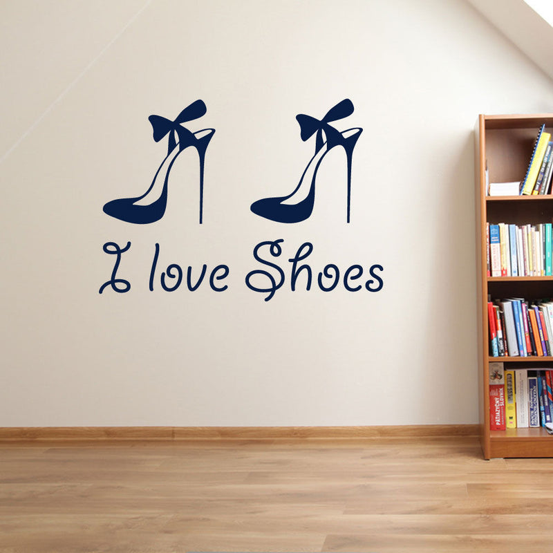 “I Love Shoes” Wall Stickers A89